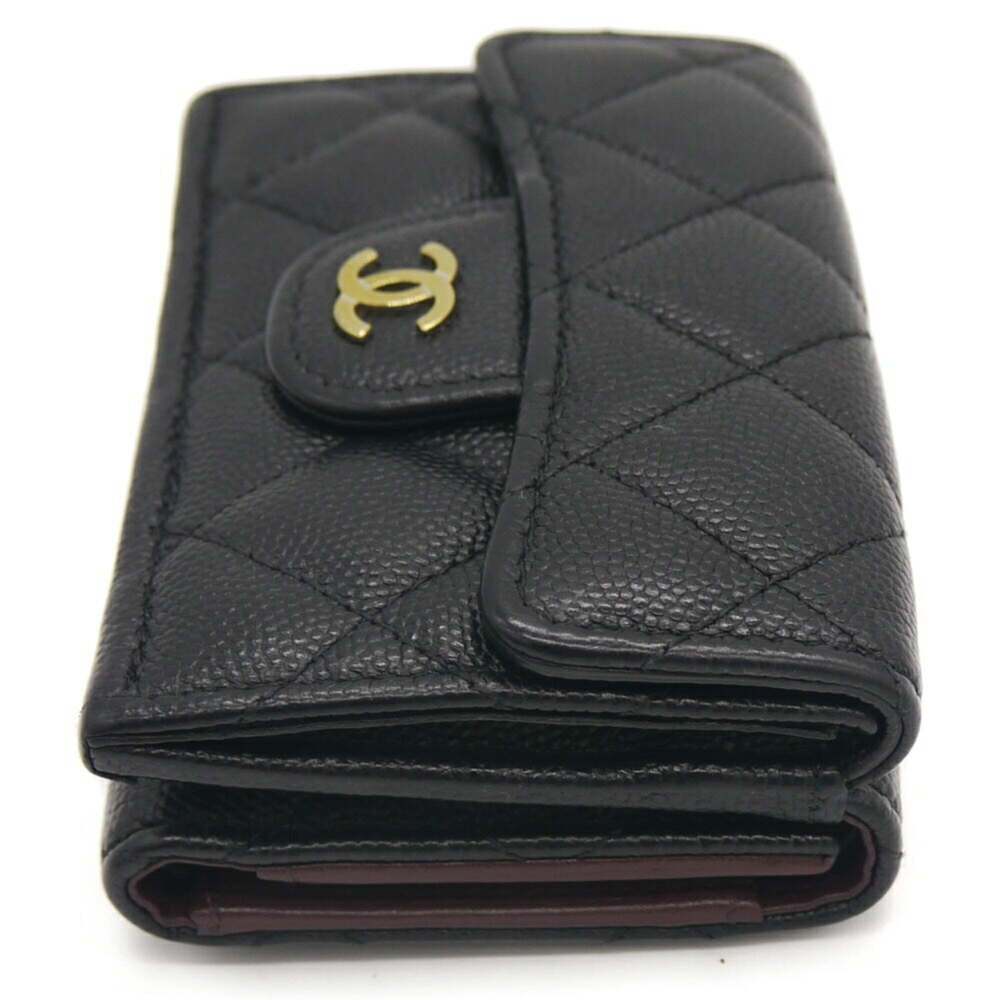 CHANEL Black Caviar Leather Logo Wallet - Picture 4 of 10